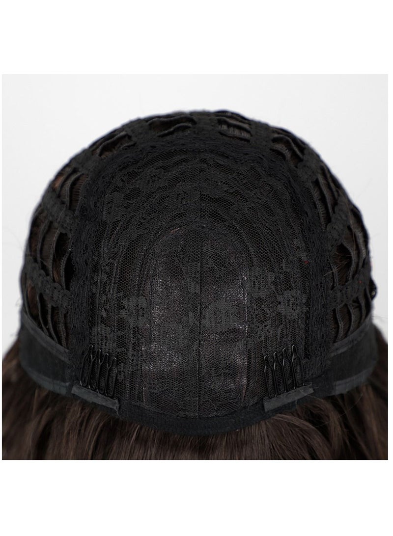 إستيل Estelle الباروكات النسائية الأوروبية والأمريكية الباروكات آلية الألياف الكيماوية أغطية الرأس مع الانفجارات والشعر الطويل المجعد البني - Image 4