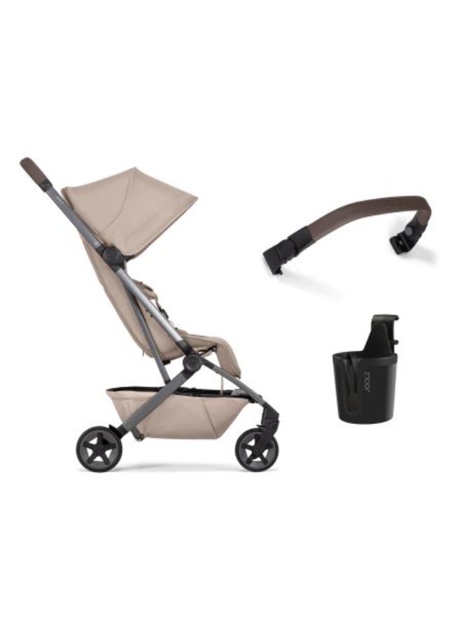 Joolz Aer2 buggy with Bumper Bar + Cup Holder-Sandy taupe - Image 2