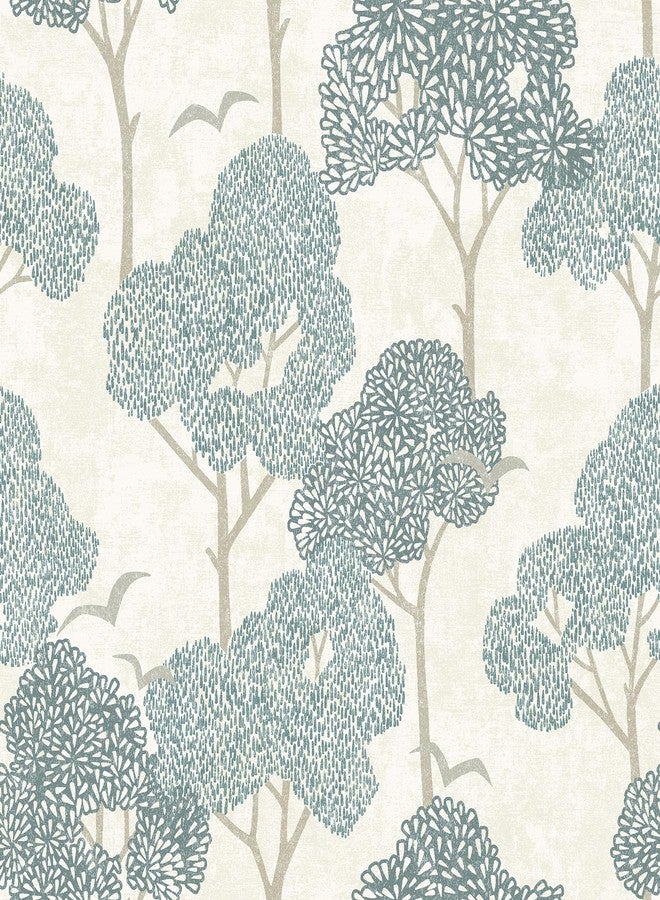 NuWallpaper Millie Blue Peel and Stick Wallpaper - Image 1
