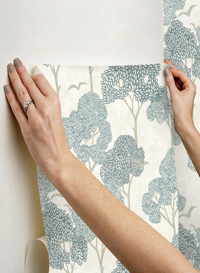 NuWallpaper Millie Blue Peel and Stick Wallpaper - Image 5