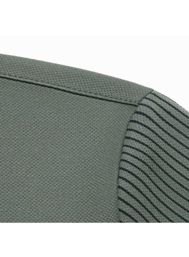 Tucano men's Knit Polo Shirt With Mock Two-piece Design, Turn-down Collar For Business Casual Wear In Autumn/winter - Image 4