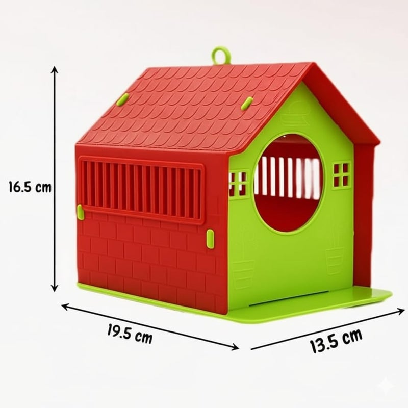 Ecurfu ® Bird House | Sparrow House with Feeding Tray | Hanging Bird Feeder for Garden, Balcony, Outdoor - Image 2