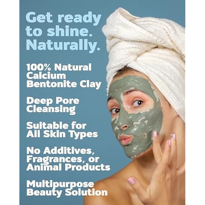 Aztec Secret– Indian Healing Clay 1 lb – Deep Pore Cleansing Facial & Body Mask – The Original 100% Natural Calcium Bentonite Clay – New Version 2 - Image 4
