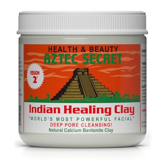Aztec Secret– Indian Healing Clay 1 lb – Deep Pore Cleansing Facial & Body Mask – The Original 100% Natural Calcium Bentonite Clay – New Version 2 - Image 1