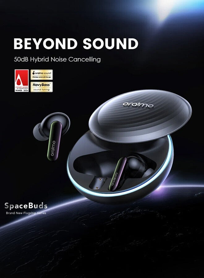 Oraimo OTW-630 Bluetooth Earphones, 10mm Drivers with Big Bass True Wireless Earbuds, 5.4 Bluetooth Headphones, 40H Playtime, IPX5, Noise Cancellation for Calls, Quick Charge Black - Image 2