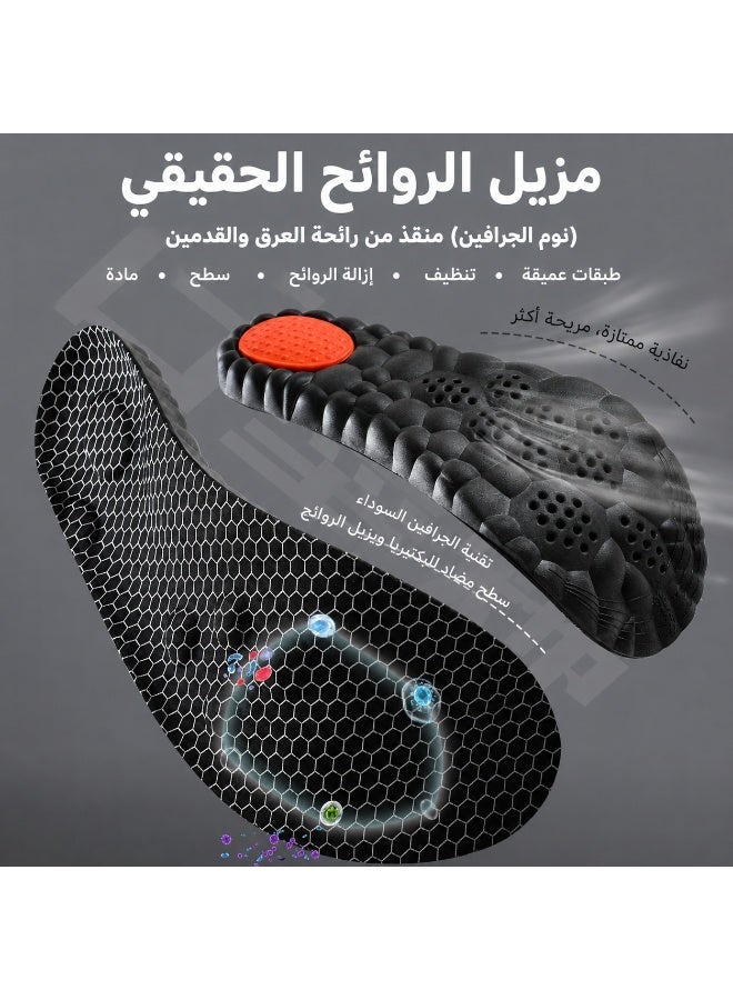 KINGMAZI Graphene shoe insoles cut-to-fit（36-44 ）, anti-odor, 3A-grade antibacterial and deodorizing, high elasticity and shock absorption for casual sports, breathable and moisture-wicking. - Image 3