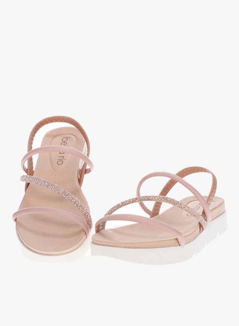 Beira Rio Nude Heels Sandal for Women – Stylish Ladies Heel Sandals & Sling Back Heels for Girls for Women | Best Price UAE