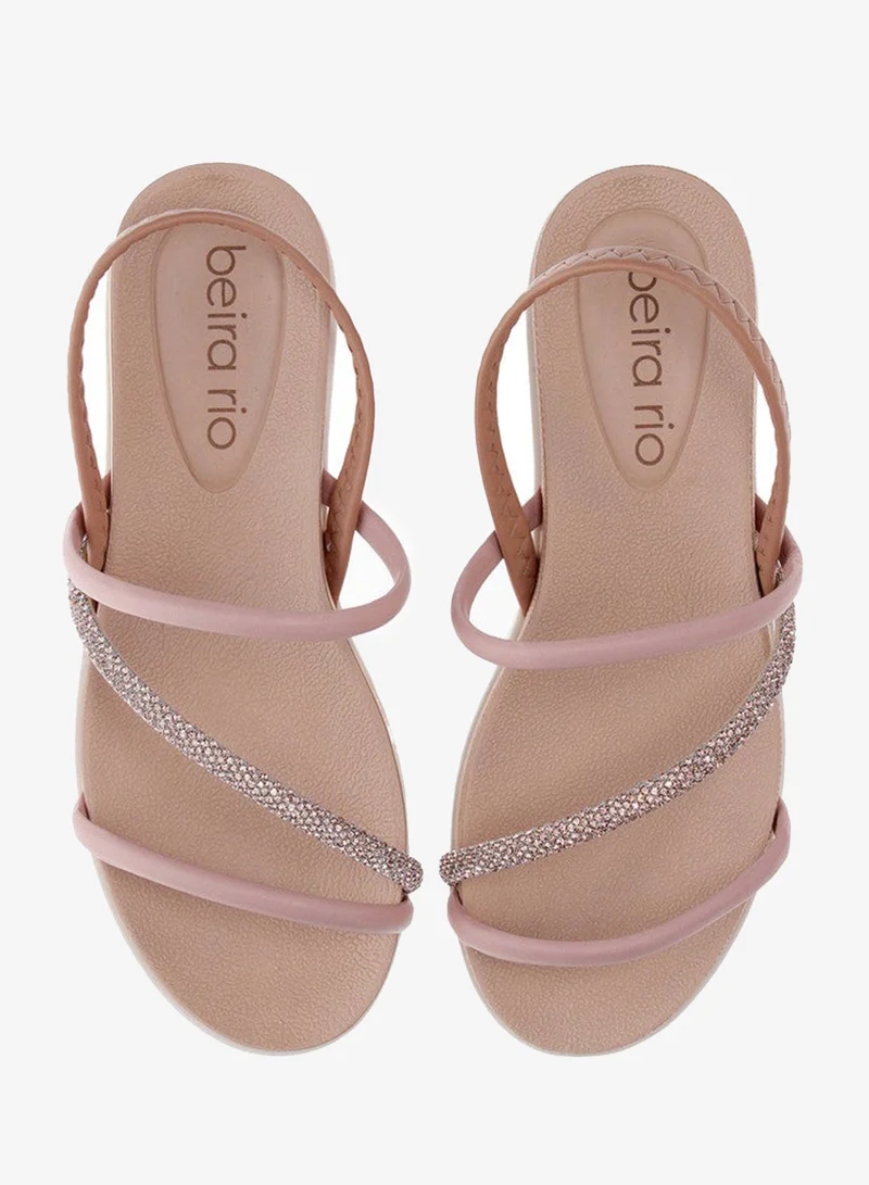 Beira Rio Nude Heels Sandal for Women – Stylish Ladies Heel Sandals & Sling Back Heels for Girls for Women | Best Price UAE