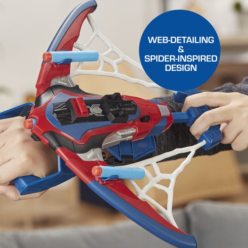 Marvel Spider-Man Web Shots Spiderbolt NERF Powered Blaster Toy, Fires Darts, 3 Darts, Kids 5+ Years (Amazon Exclusive) - Image 4