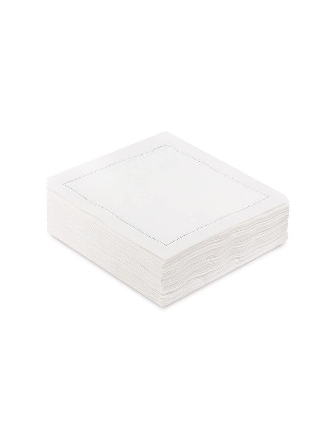 Five Star Napkins White Linen Cocktail - 4.5" x 4.5" - 50 Units - Image 2