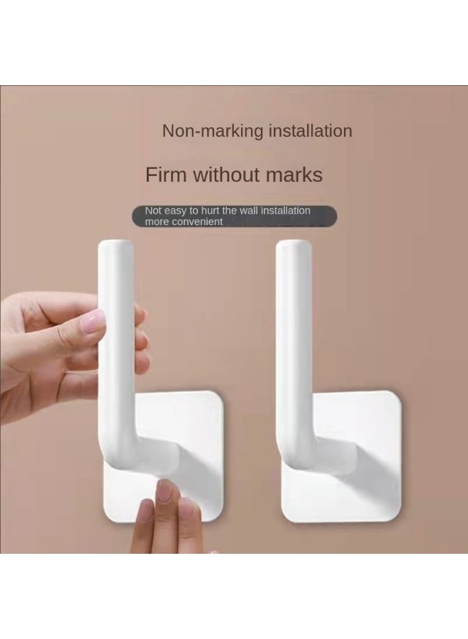 2 pcs,No - Punching L - Shaped Adhesive Hooks, Strong & Trace - free Multi - functional Plastic Hooks for Kitchen, Behind Door & Clothes Hanging  - Image 4