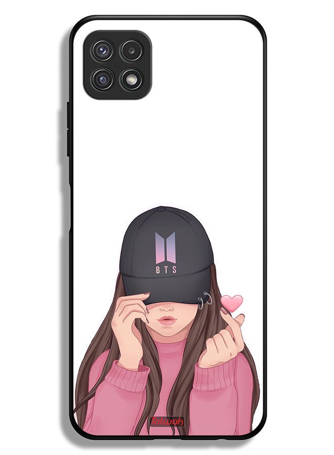 Tolwak Samsung Galaxy A22 5G Protective Case Cover Girl Making Snap - Image 1
