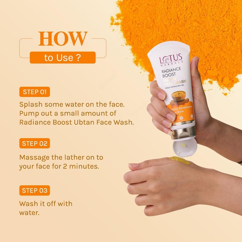 Lotus Herbals Radiance Boost Ubtan Face Wash - Image 4