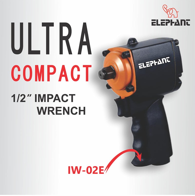 Elephant 1/2 Inch Ultra Compact Air Impact Wrench for Industrial Use | IW-02E - Image 5