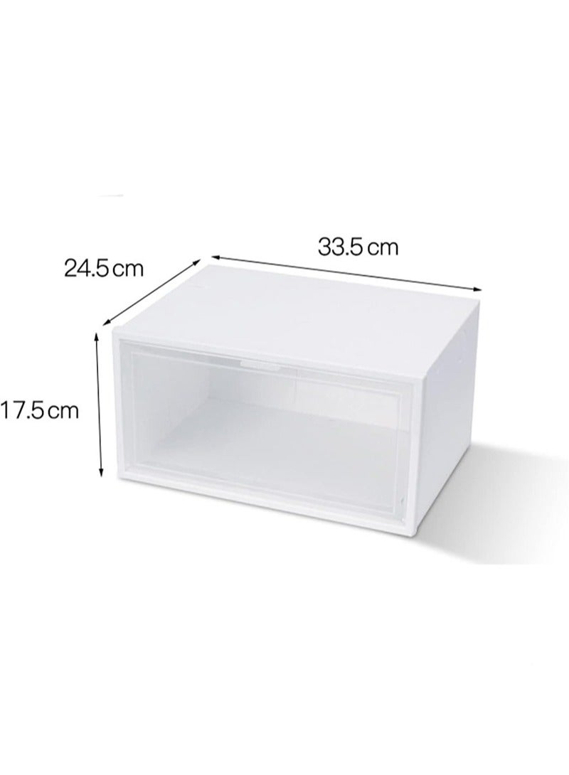 Apustim X-Large Shoe Storage Boxes Organizers Clear Plastic Stackable 6 Pack,Shoe Rack and Holder Substitute,Sneaker Containers,Toy Storage Organizer Bins for Entryway,Closet,Under Bed  - Image 5