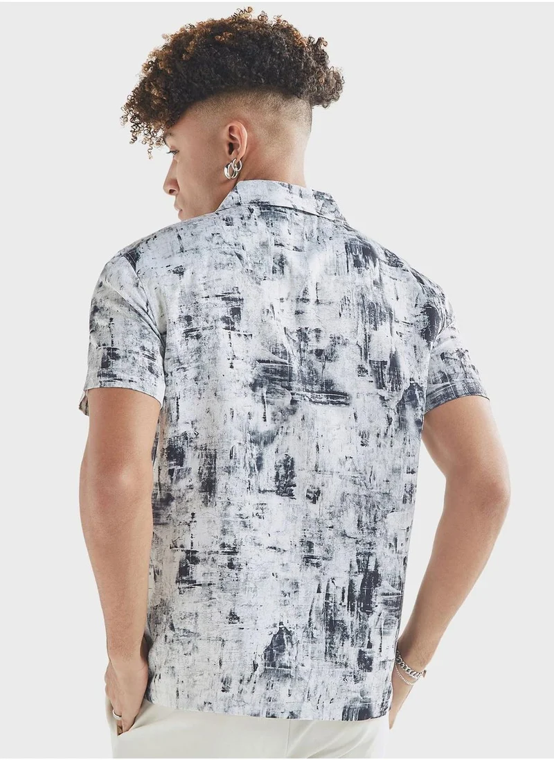 Splash FAV Zip Through Regular Fit Shirt
