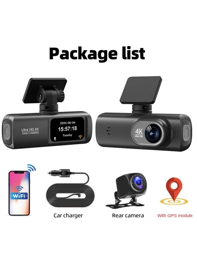 Neutral K Dash Cam Hd Night Vision Front And Rear Dual Recording Mobile Phone Interconnection Backup Camera Vehicle Recorder - Image 4