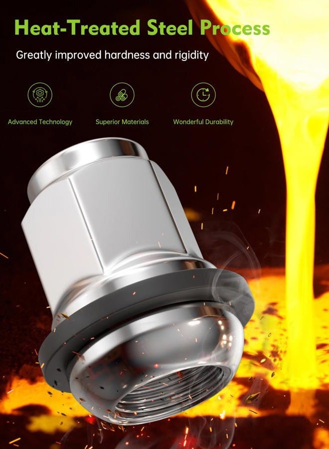 AUTOPTIM M12X1.5 OEM Lug Nuts - Replacement for Honda Accord Civic HR-V Element Acura ILX TSX Factory Style Wheel, Radius Mag Seat with Detachable Plastic Washer Tire Lug Nuts - Image 4