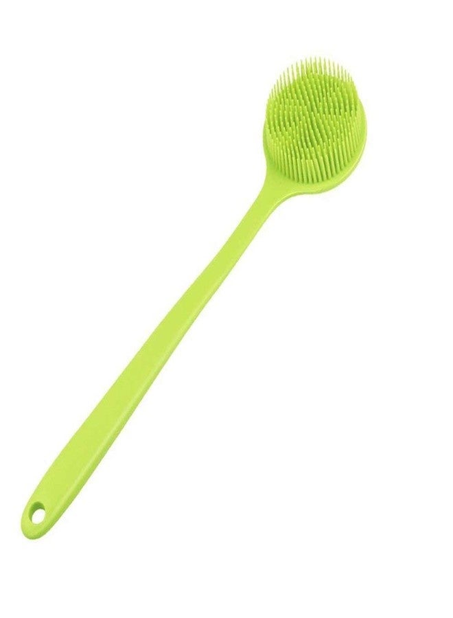 CINLITEK Long Handle Silicone Body Scrubber for Shower, Dual-Sided Back Scrubber Brush with Soft Bristles&Massage Nodes, Exfoliating Bath Brush for Hard to Reach Areas, Easy to Clean & Quick Dry, for Daily Use - Image 1