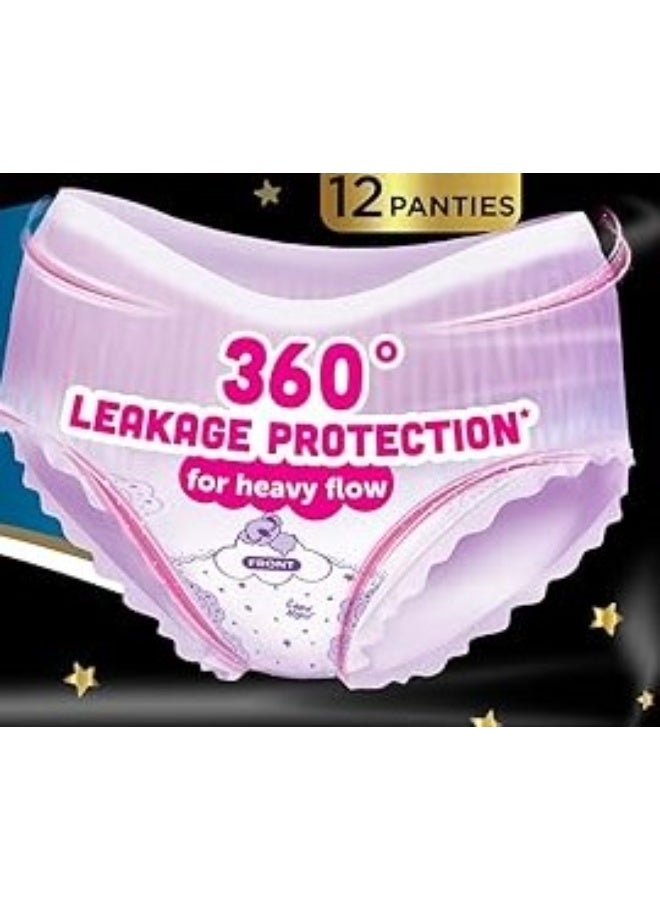 وسبير Whisper Super Absorbent Women Period Panty, 12 M-L Pants, 360 Degree Leakage Protection For Heavy Flow, Panty Like Fit For Full Back Coverage, Absorbs Heavy Gushes, Silky Soft, Comfortable Feel - Image 2