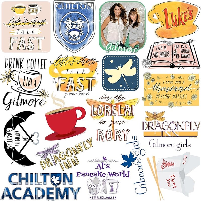 GRAPHICS & MORE Gilmore Girls 50ct Vinyl Large Deluxe Stickers Variety Pack - Laptop, Water Bottle, Scrapbooking, Tablet, Skateboard, Indoor/Outdoor - Image 4
