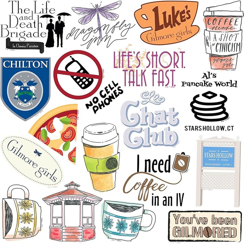 GRAPHICS & MORE Gilmore Girls 50ct Vinyl Large Deluxe Stickers Variety Pack - Laptop, Water Bottle, Scrapbooking, Tablet, Skateboard, Indoor/Outdoor - Image 3