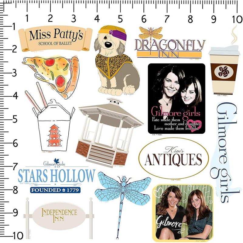 GRAPHICS & MORE Gilmore Girls 50ct Vinyl Large Deluxe Stickers Variety Pack - Laptop, Water Bottle, Scrapbooking, Tablet, Skateboard, Indoor/Outdoor - Image 2