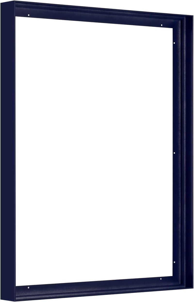 FOLKOR إطار عائم للوحات قماشية مقاس 24×36، إطارات عائمة DIY بعمق 1.5 بوصة لفن الجدار التجريدي العصري وطباعات الزهور، زينة عرض معرض منزلي بسيط (أزرق بحري) - Image 1