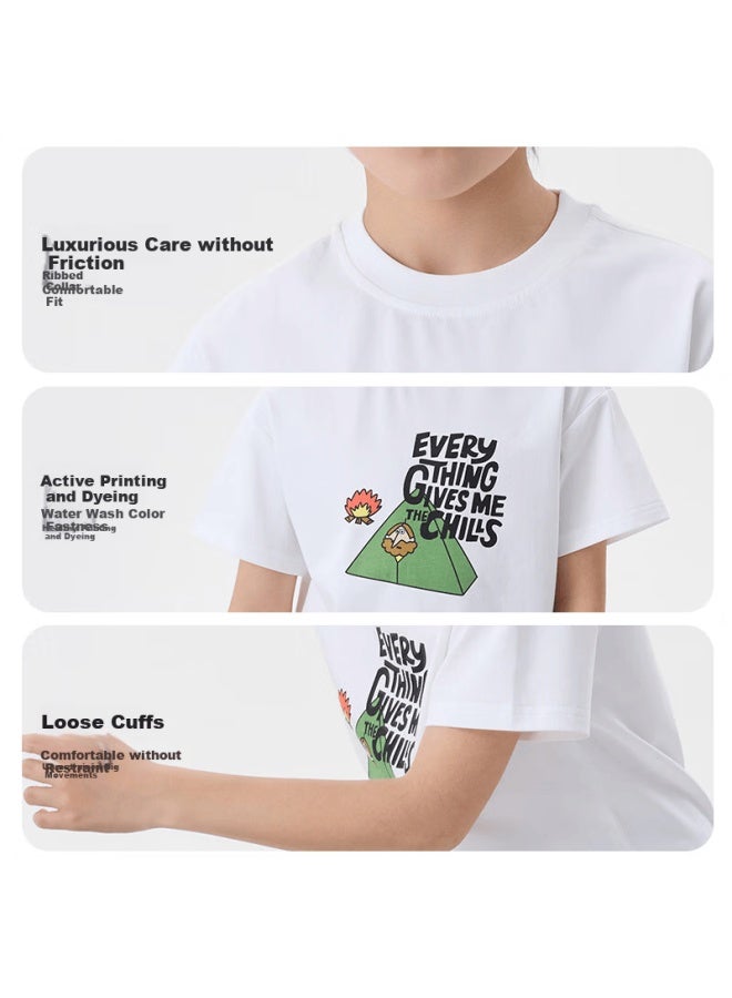 Nubiwu Boys' Short-sleeve T-shirt, Cool And Breathable, Children's Summer Wear, Casual And Stylish Thin Top For Boys, Summer Clothing For Older Childre - Image 3