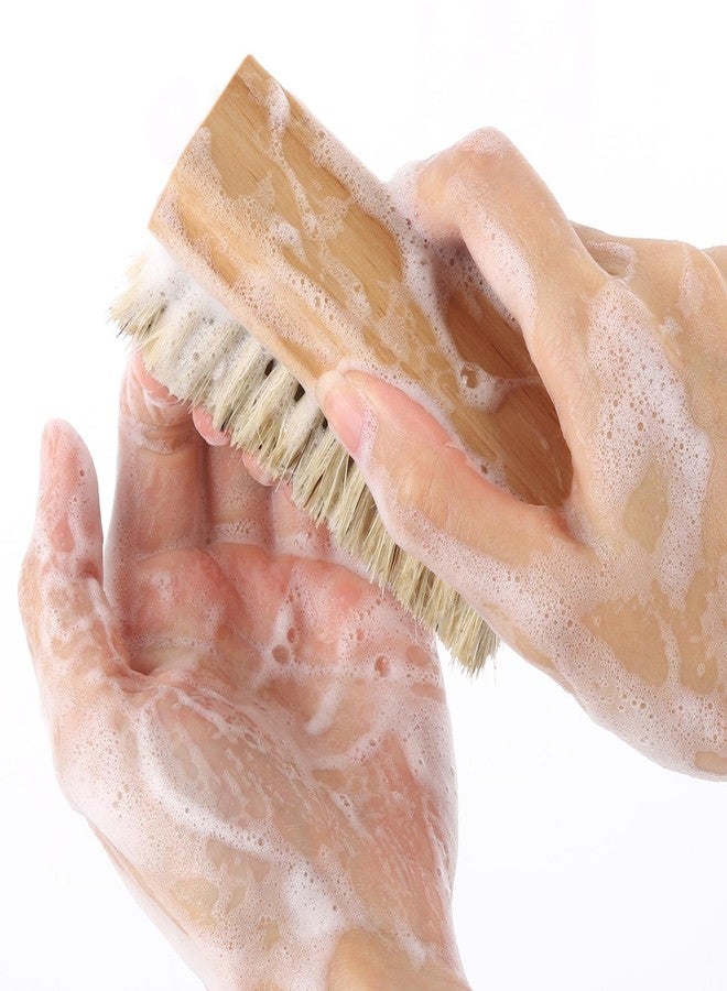 Tbestmax Nail Cleaning Brushes Wood for Fingernails Non-Slip Brush Wooden Nail Brushes 4 Pack - Image 3