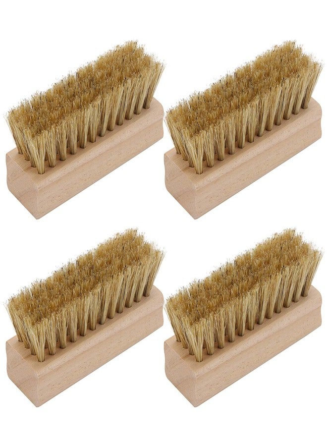 Tbestmax Nail Cleaning Brushes Wood for Fingernails Non-Slip Brush Wooden Nail Brushes 4 Pack - Image 1
