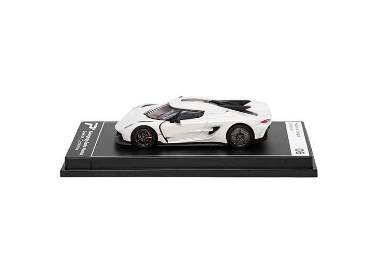 PosterCars - 1:64 Scale Koenigsegg Jesko Absolut Crystal White Hypercar League Collection No.6 - Image 3