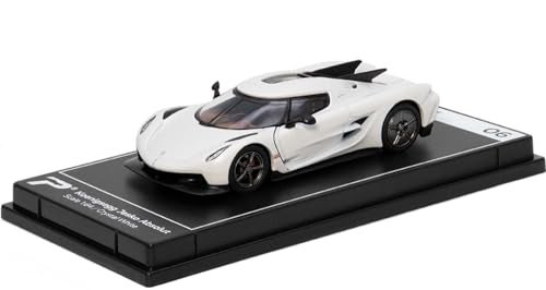 PosterCars - 1:64 Scale Koenigsegg Jesko Absolut Crystal White Hypercar League Collection No.6 - Image 1