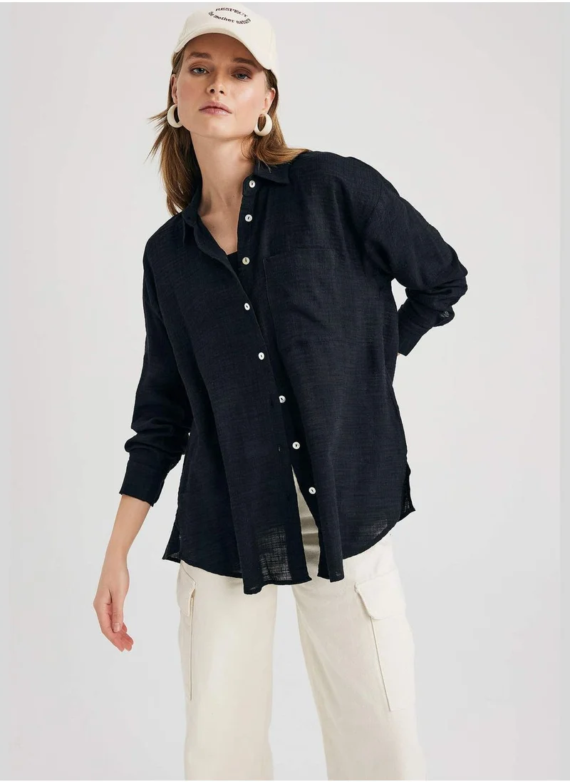 DeFacto Oversized Long Sleeve Shirt