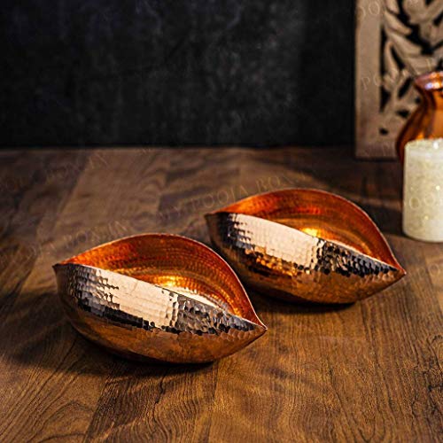 The Purple Tree Copper Pods Tealight Candle Holder (Pack of 2 pc), Diwali Tealight Holder, Christmas Candle Holder, Diwali Decorations, Diwali décor, Diwali Gifts - Image 3