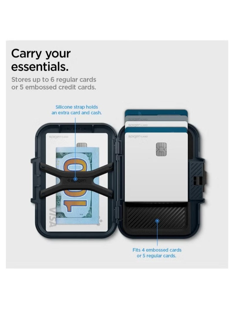 Spigen Lockfit MagFit Magnetic MagSafe Wallet Card Holder [up to 6 Cards] for iPhone 16 Pro Max / 16 Pro / 16 Plus / 16 / iPhone 15/14/13/12 series - Metal Slate - Image 3