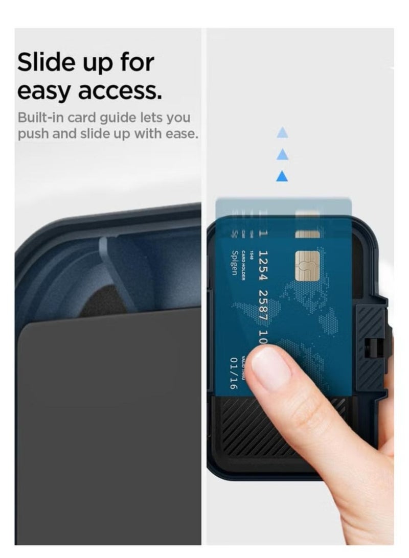 Spigen Lockfit MagFit Magnetic MagSafe Wallet Card Holder [up to 6 Cards] for iPhone 16 Pro Max / 16 Pro / 16 Plus / 16 / iPhone 15/14/13/12 series - Metal Slate - Image 4