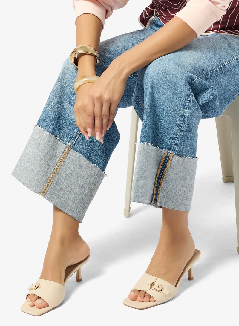 RAID  Suede Buckle Heeled Sandals for Women | Best Price UAE