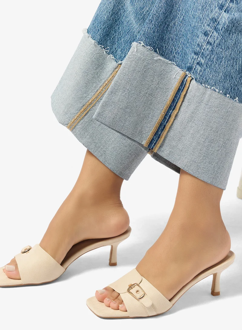 RAID  Suede Buckle Heeled Sandals for Women | Best Price UAE