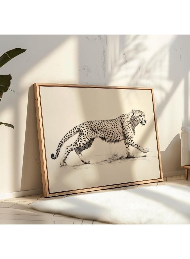 Poster Master Cheetah Poster - Striding Cheetah Print - Drawing Art - Sketch Art - Minimal Art - Gift For Men, Women & Animal Lover - Decor For Living Room, Dorm Or Kids Room - 8X10 Unframed Wall Art - Image 4