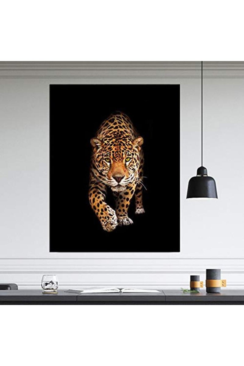 Canvas Print Wall Art Picture Walking Leopard Canvas Paintings Animal Pictures For Home Wall Posters For Decorative Living Room 40x60cm/15.7”x23.6” No Frame - Image 3