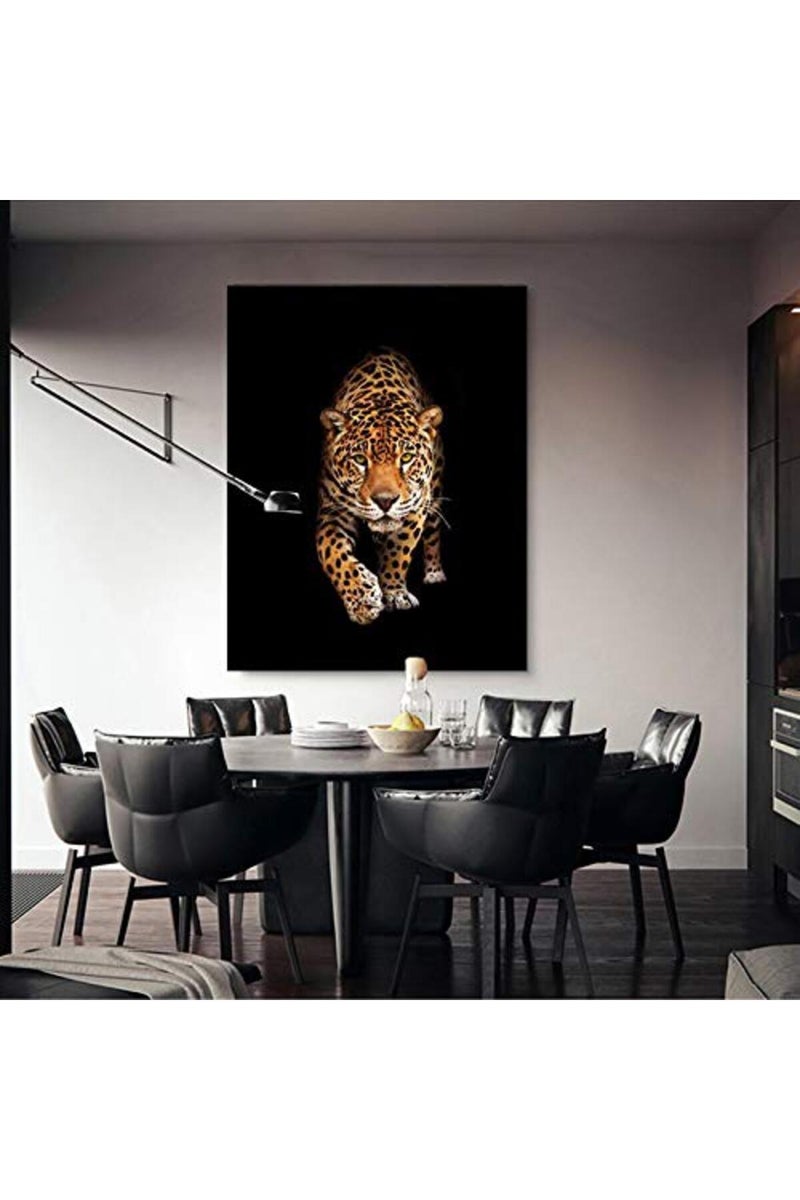 Canvas Print Wall Art Picture Walking Leopard Canvas Paintings Animal Pictures For Home Wall Posters For Decorative Living Room 40x60cm/15.7”x23.6” No Frame - Image 4