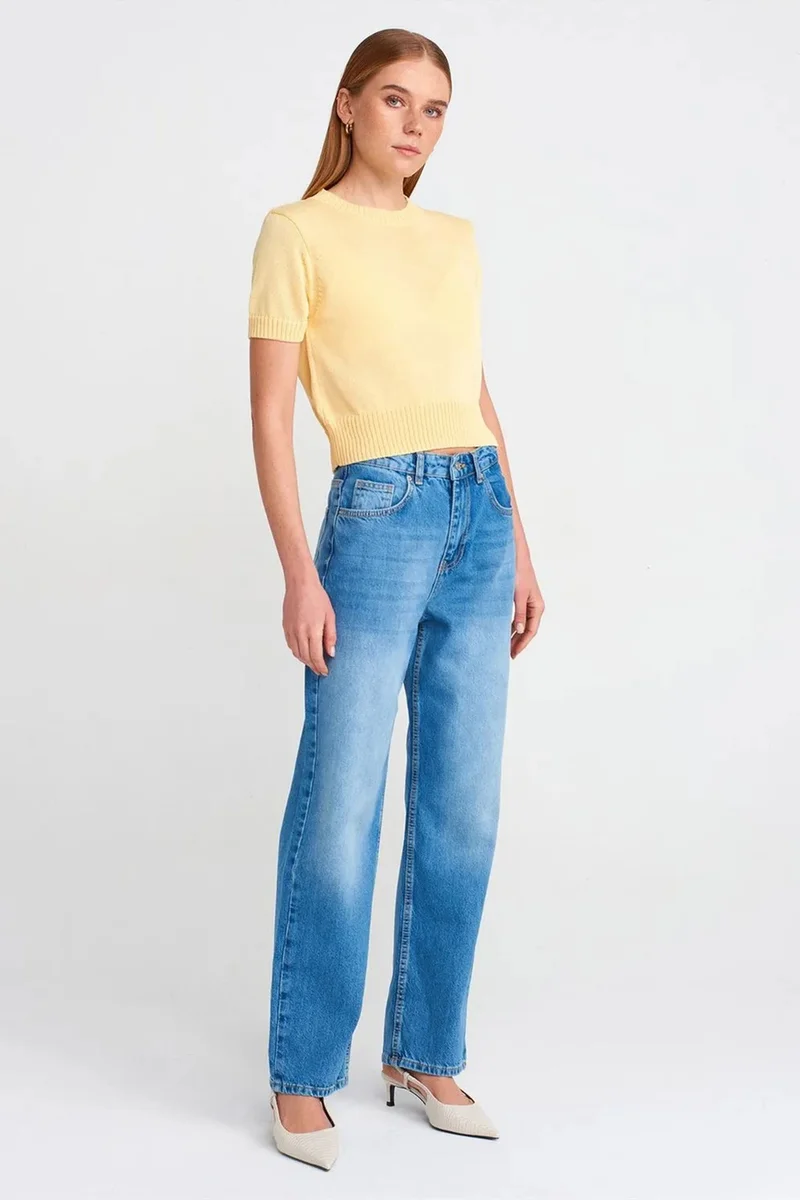 DILVIN Women's High-Waist Wide-Leg Denim Jeans