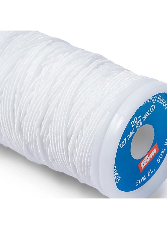 PRYM Elastic Sewing Thread 0.5 mm White - Image 2