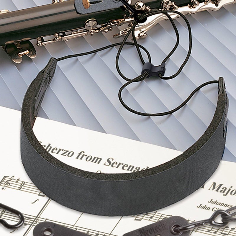 Neo Tech C.E.O. Comfort Clarinet Strap – Padded, Adjustable Neck Strap for Clarinet,Oboe & English horn, Thumb Fatigue Relief, Durable & Comfortable, Black, Regular, Made in USA - Image 4