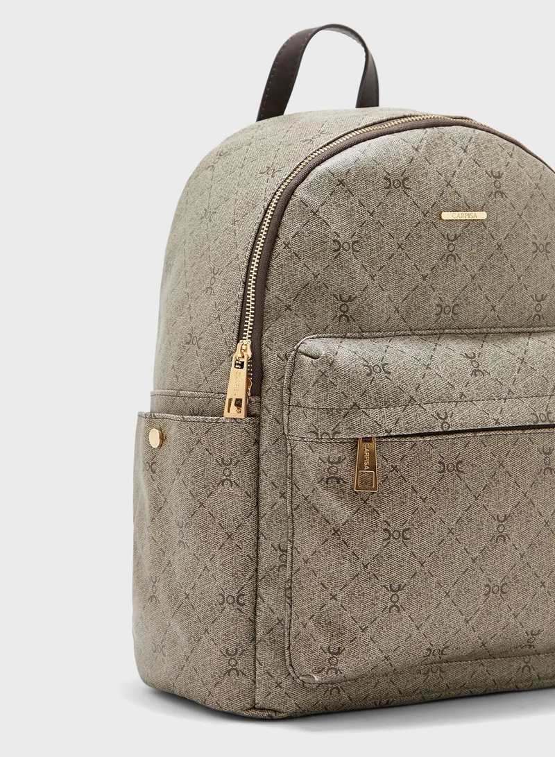 CARPISA Front Zip Pocket Backpack