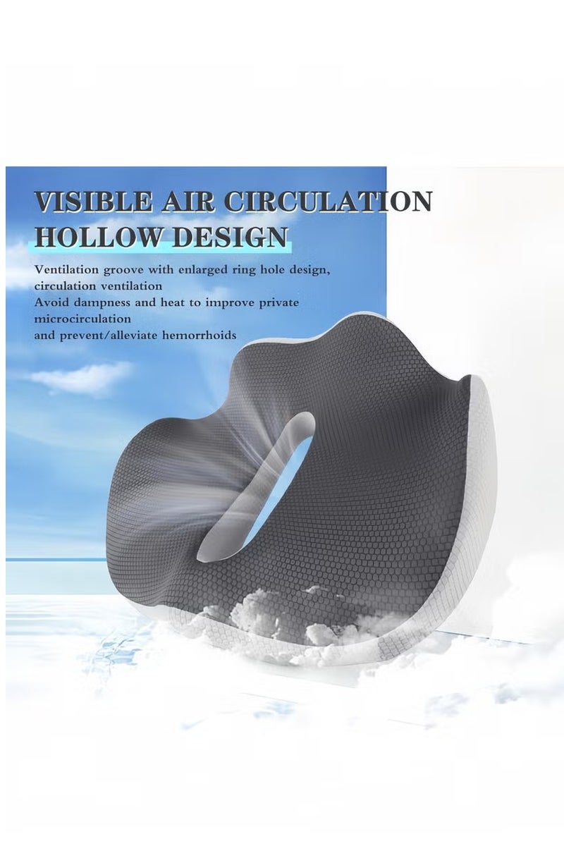 XiuWoo Office Seat Cushion Memory Foam Chair Cushions 3D Design for Pressure Relief, Back Pain Relief, Sciatica, Lower Back and Spine Support, Hemorrhoid Pain Relief  - Image 3