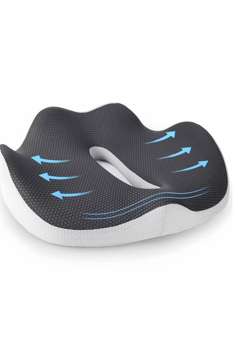 XiuWoo Office Seat Cushion Memory Foam Chair Cushions 3D Design for Pressure Relief, Back Pain Relief, Sciatica, Lower Back and Spine Support, Hemorrhoid Pain Relief  - Image 1