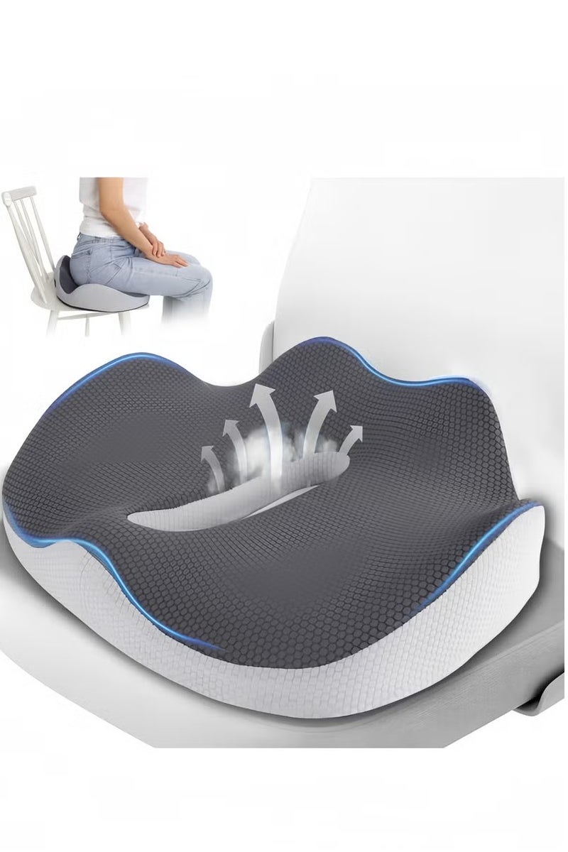 XiuWoo Office Seat Cushion Memory Foam Chair Cushions 3D Design for Pressure Relief, Back Pain Relief, Sciatica, Lower Back and Spine Support, Hemorrhoid Pain Relief  - Image 2