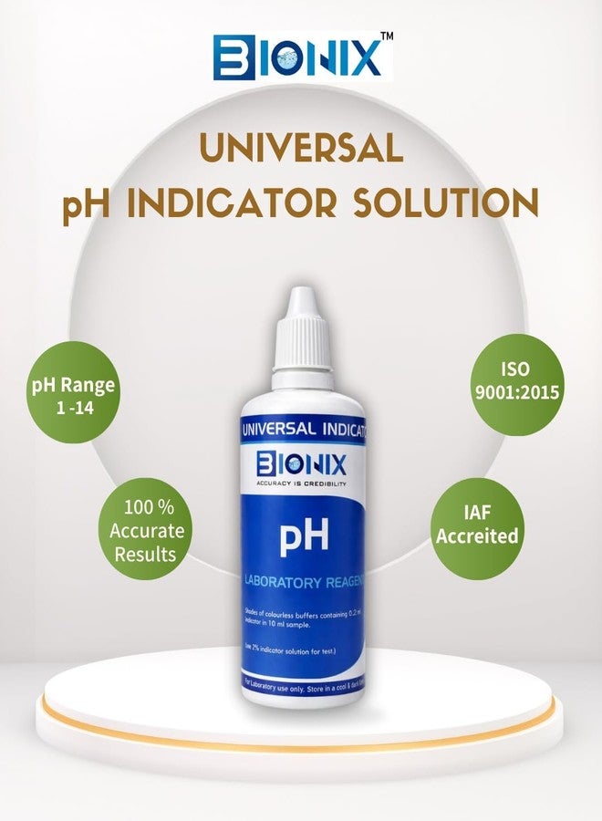 BIONIX pH Universal Indicator Solution 1-14 (110 ml). - Image 3